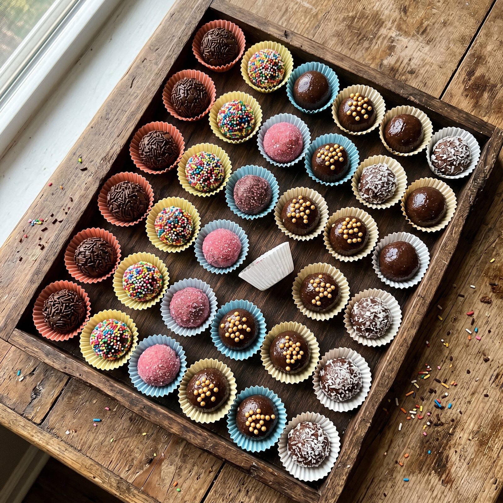 Vassoio di brigadeiros assortiti